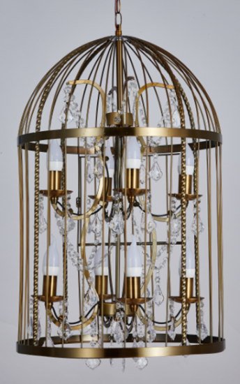 Picture of Bird Cage Chandelier with 8 Light Bulbs